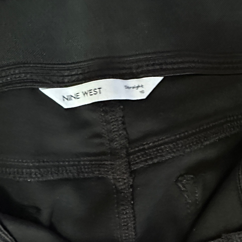 Tummy Control Nine West Black Straight-Leg Pants size 16 - Picture 2 of 3